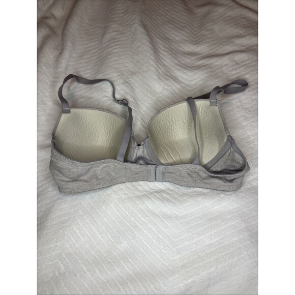 Ambrielle 36B Gray Push-Up Demi Bra Lightly Padded Underwire Everyday Wear - Picture 2 of 6